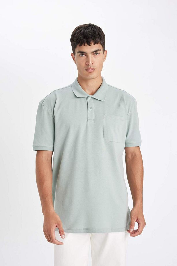 %100 Pamuk New Regular Fit Polo Yaka Kısa Kollu Pike Basic Düz Tişört D4610AX24SM - 1