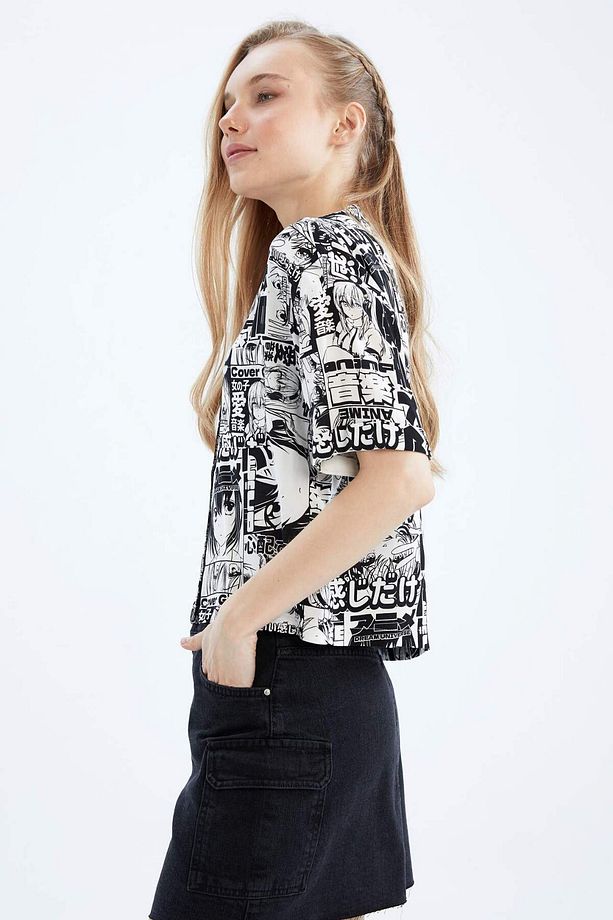 Coool Regular Fit Pijama Yaka Desenli Kısa Kollu Gömlek Z1663AZ23SM - 3