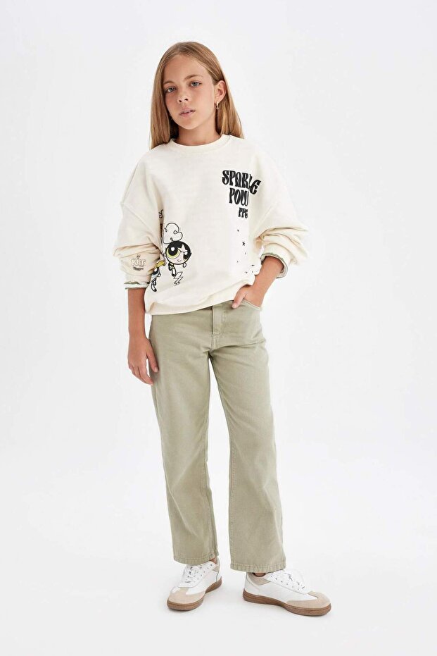 Devojčice, platnene pantalone - 3