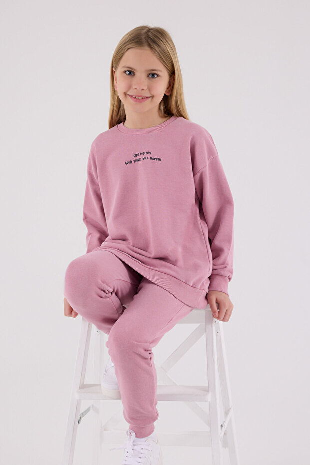 Devojčički roze trenerka set - 1