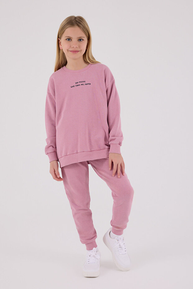 Devojčički roze trenerka set - 3