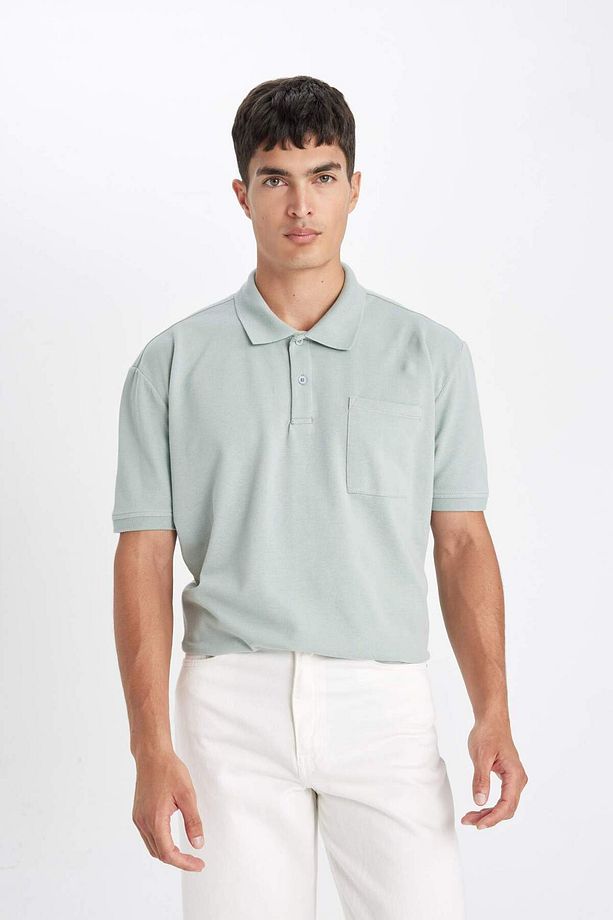 %100 Pamuk New Regular Fit Polo Yaka Kısa Kollu Pike Basic Düz Tişört D4610AX24SM - 4