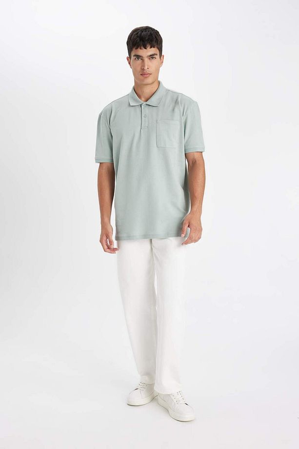 %100 Pamuk New Regular Fit Polo Yaka Kısa Kollu Pike Basic Düz Tişört D4610AX24SM - 2