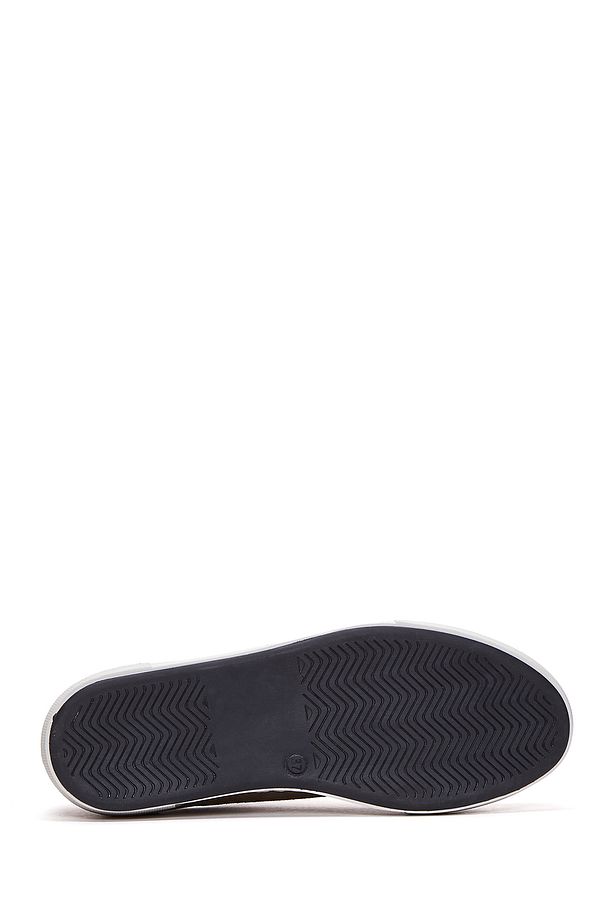 Kadın Vizon Bağcıklı Kalın Tabanlı Süet Deri Sneaker 25AFD370010 - 4