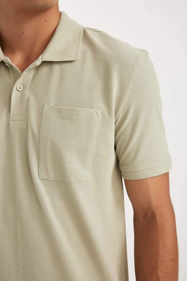 %100 Pamuk New Regular Fit Polo Yaka Kısa Kollu Pike Basic Düz Tişört D4610AX24SM - 5