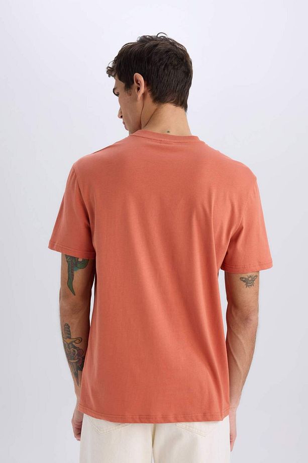 %100 Pamuk New Regular Fit Bisiklet Yaka Basic Düz Kısa Kollu Tişört V7699AZ24SP - 6