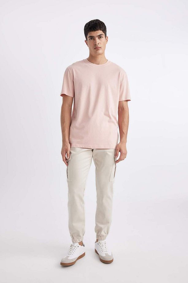 %100 Pamuk New Regular Fit Bisiklet Yaka Basic Düz Kısa Kollu Tişört V7699AZ24SP - 6