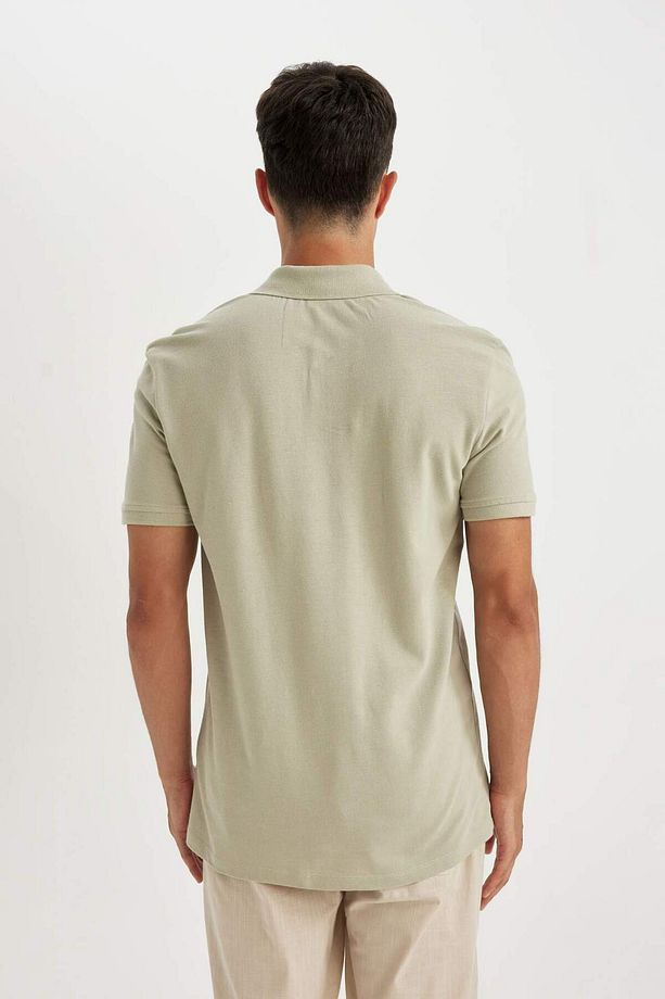 %100 Pamuk New Regular Fit Polo Yaka Kısa Kollu Pike Basic Düz Tişört D4610AX24SM - 6