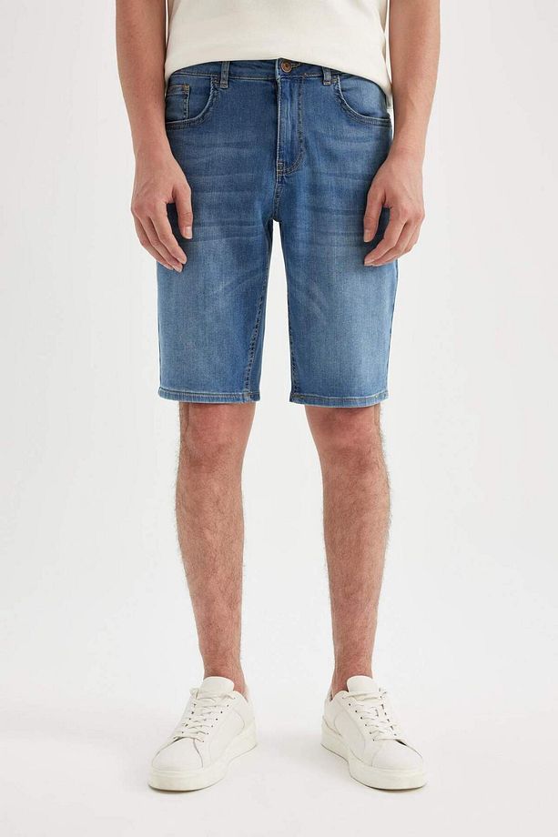 Regular Fit Jean Bermuda Şort D3988AX24SM - 4