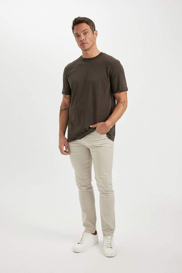 %100 Pamuk New Regular Fit Bisiklet Yaka Basic Düz Kısa Kollu Tişört V7699AZ24SP - 2