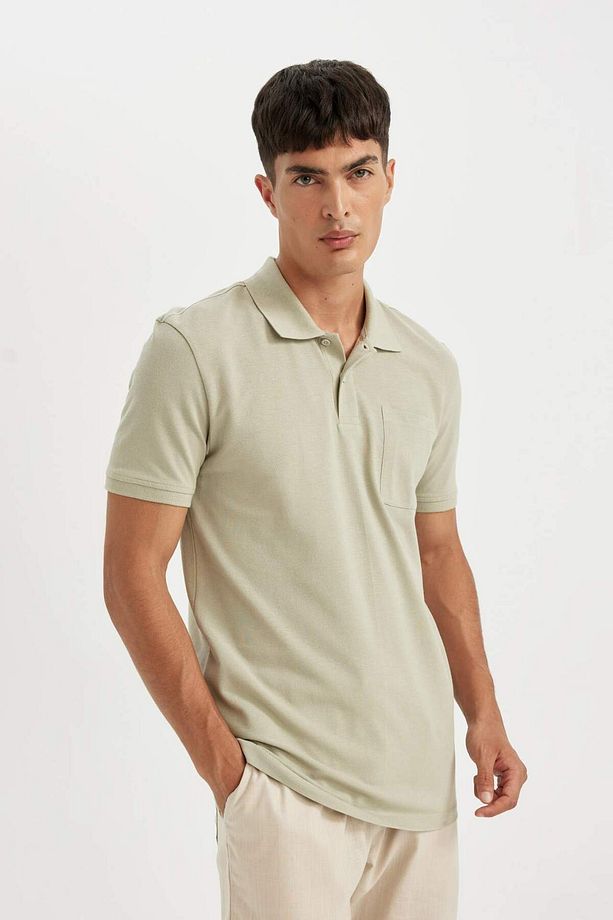 %100 Pamuk New Regular Fit Polo Yaka Kısa Kollu Pike Basic Düz Tişört D4610AX24SM - 4