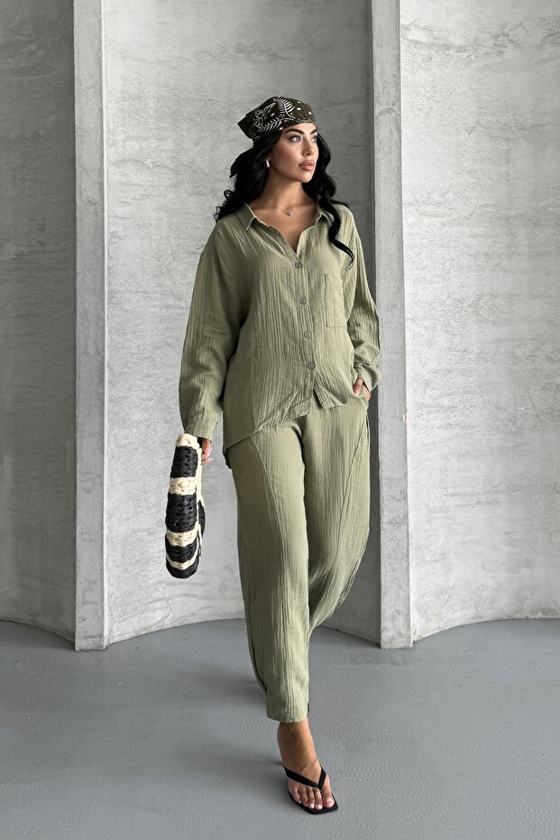 Coastal Muse Müslin Kumaş Oversize İkili Takım - 1