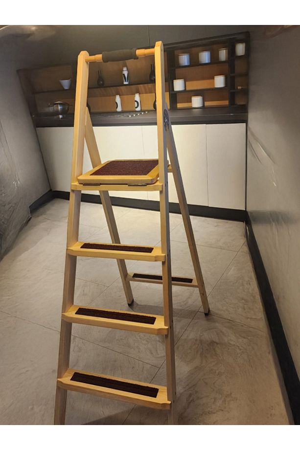Ahşap Uzun Merdiven – Minimalist Tasarım, Çok Amaçlı Kullanım - 5