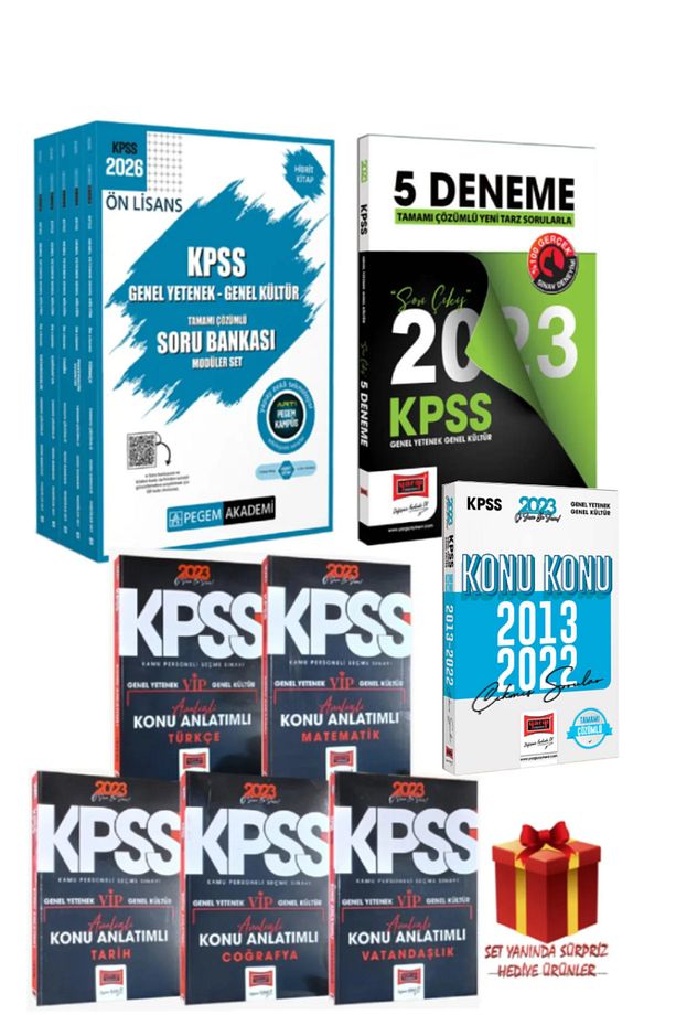 2026 Pegem Ön Lisans KPSS GYGK Soru Bankası Modüler Set+Deneme+GYGK Konu Anlatım+Çıkmış Sorular - 1