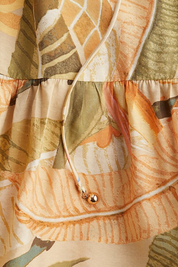 Bağlanan Askılı Maksi Elbise - 4