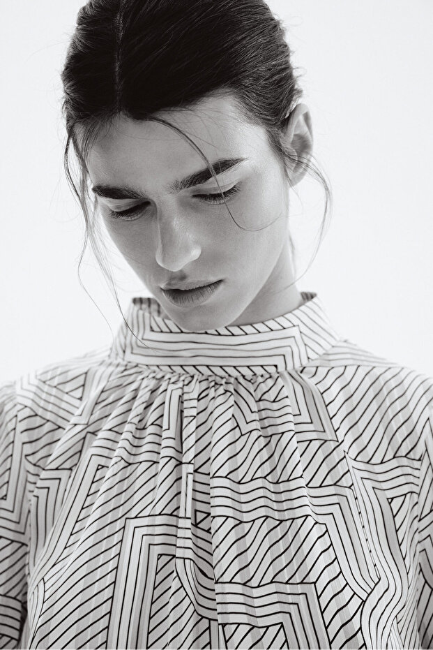 Dik Yakalı Bluz - 4