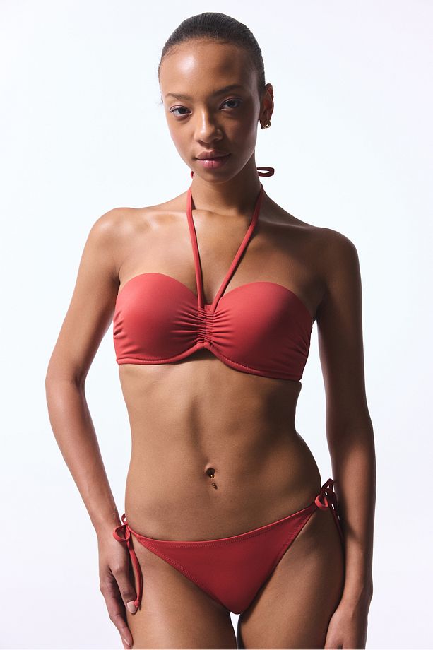 Tarçın Rengi Pop Push Up Balenli Bikini Üstü - 4