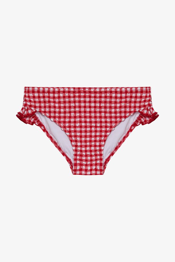 Kız Çocuk Gingham Triangle Çok Renkli  Bikini Takımı - 3