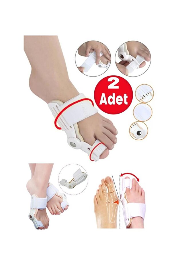 2 Adet Ayak Baş Parmak Kemik Düzeltici Baş Parmak Gömleği Kemik Bunyon Düzeltici Parmak Ayırıcı - 2