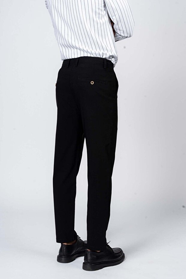 بنطلون تقني من مزيج مطاطي - أسود - 3