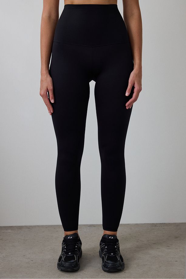 Siyah Extra Yüksek Bel Miracle Pop Up (Push Up) Tayt - 5