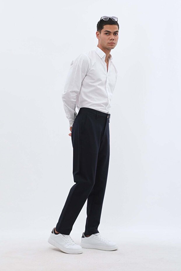 Technical Stretch-Blend Pants - Navy - 6