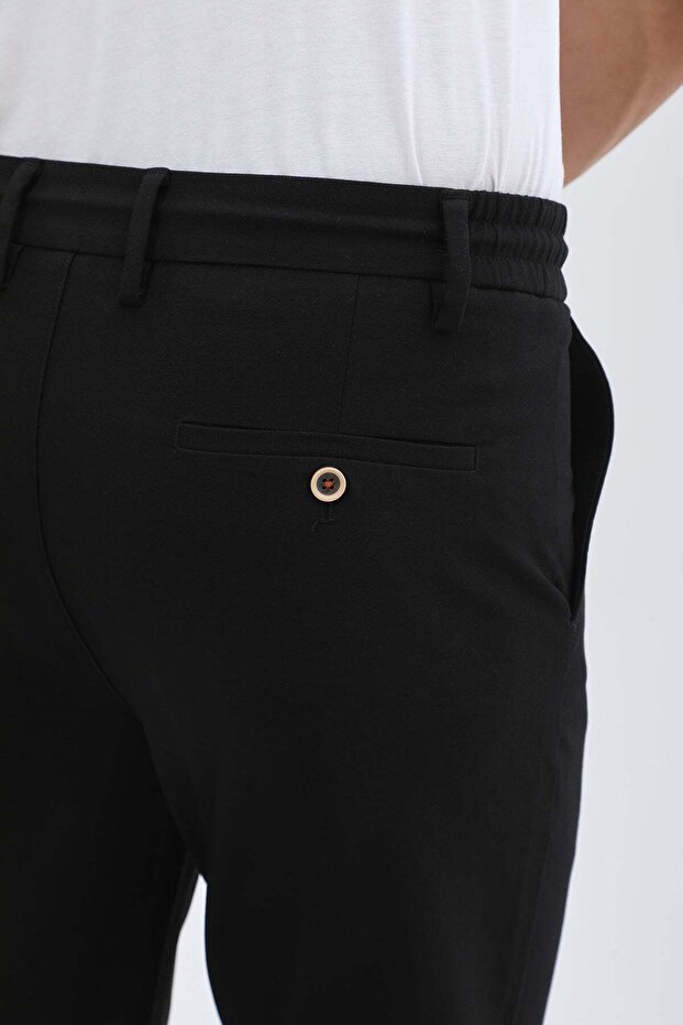 بنطال رياضي من مزيج مطاطي تقني - أسود - 5