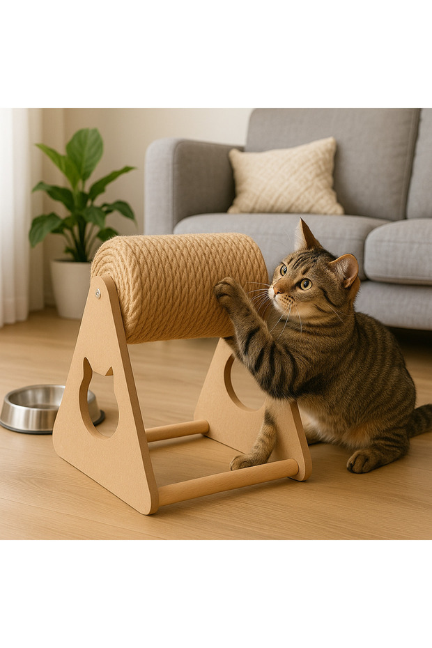 Catnip Natural Drawstring Cat Scratching - 1