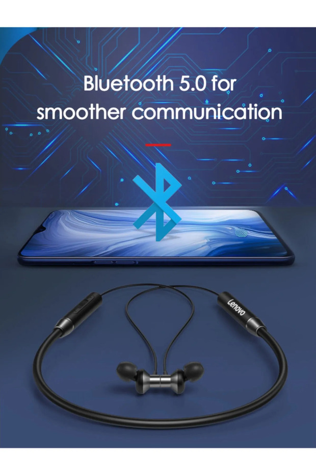HE05 Bluetooth 5.0 Chip Kulaklik Kablosuz Stereo Spor Manyetik Kulaklik Su Geçirmez Kulaklik - 7