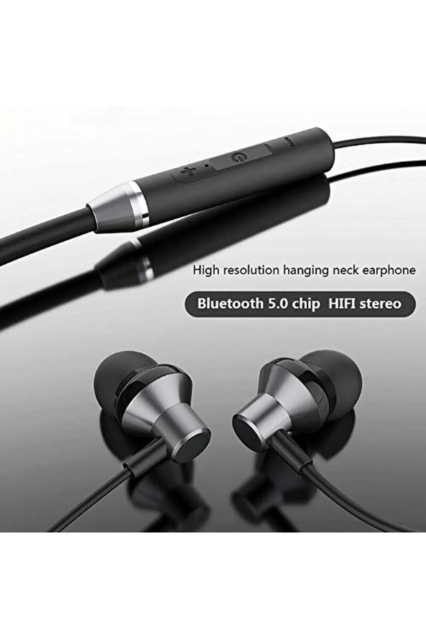 HE05 Bluetooth 5.0 Chip Kulaklik Kablosuz Stereo Spor Manyetik Kulaklik Su Geçirmez Kulaklik - 4