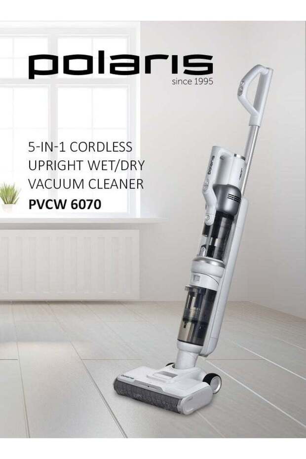 Cordless upright wet & Dry vacuum cleaner, 400W, 135 aW, up to 60 minutes of runtime