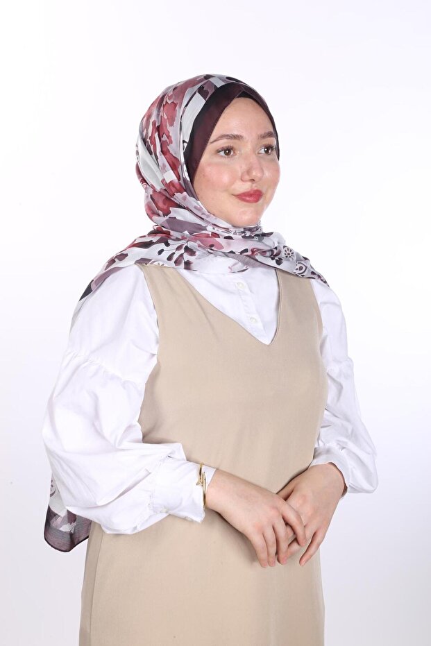 وشاح وردي بنمط الأزهار - 3