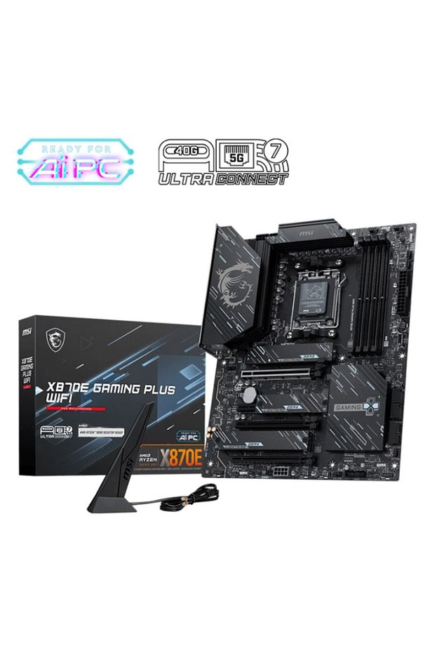 GAMING PLUS X870E WIFI DDR5 AMD X870E AM5 Soket DDR5 8200+(OC)MHz ATX Oyuncu (Gaming) Anakart - 1