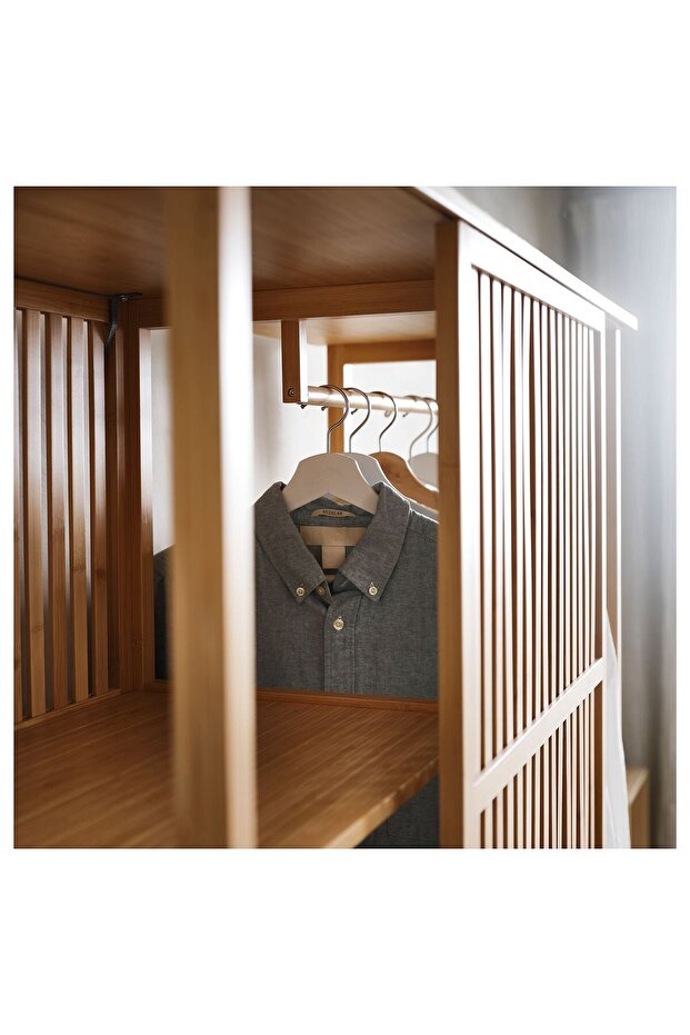 açık gardırop, bambu, 120x186 cm - 7