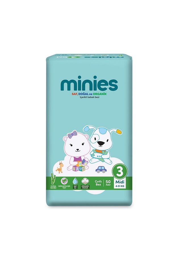 Bebek Bezi Midi 3 Beden 4-9 Kg 50 Adet - 1