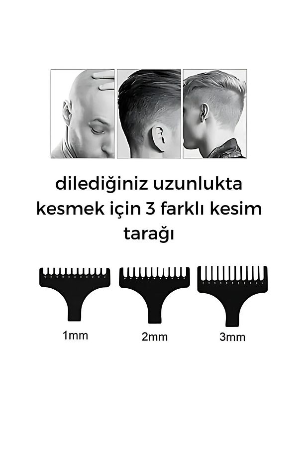 T-Bıçak Tıraş Makinesi Seti Saç Sakal Ense Vücut Lazer Epilasyon Öncesi Tıraş Makinesi - 6