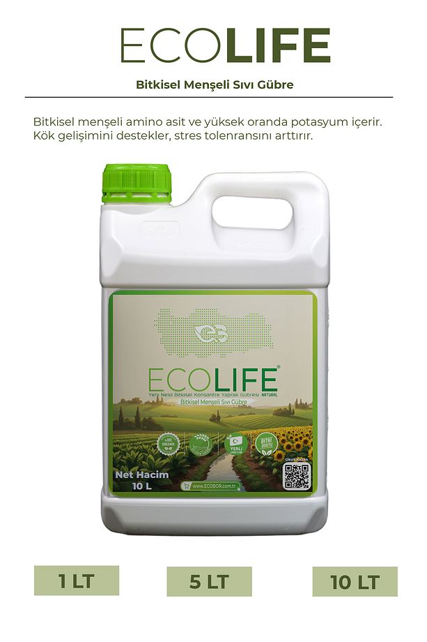 EcoLife Yeni Nesil Bitkisel Konsantre Yaprak Gübresi 10 Lt - 3