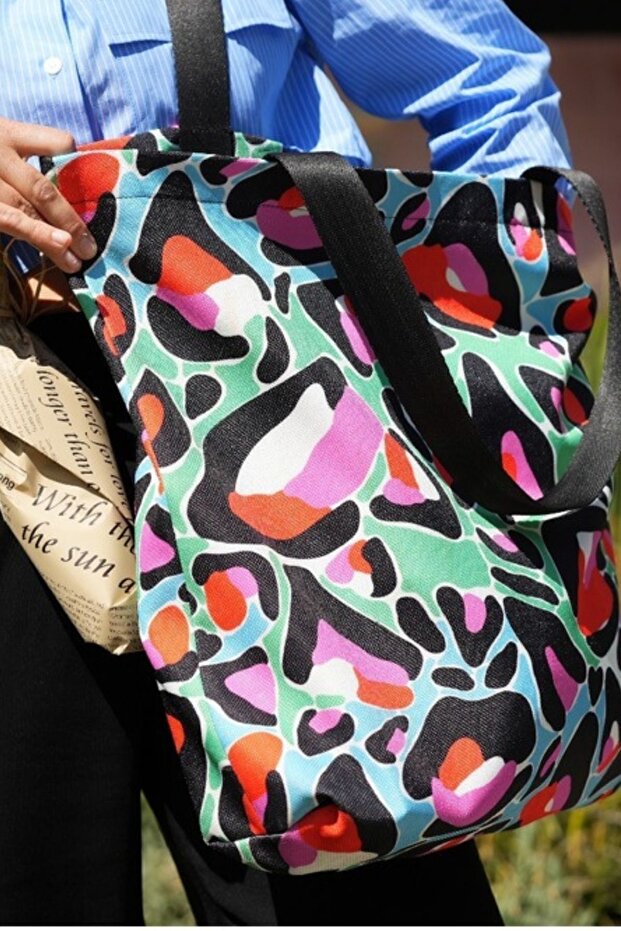 حقيبة منقوشة "LEOPARD" مقاس 50 سم × 50 سم - 6