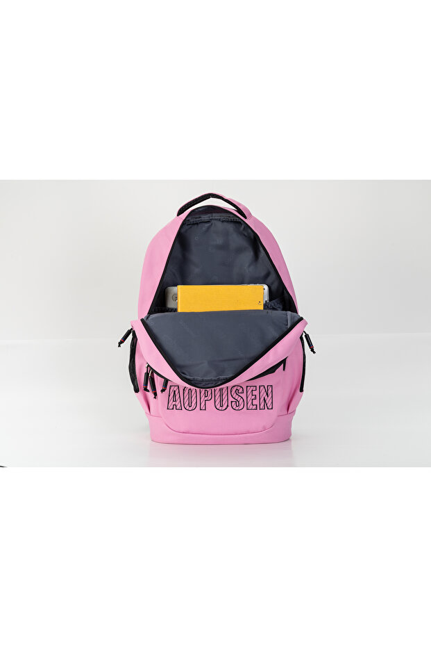 حقيبة ظهر مدرسية للأطفال باللون الوردي - 4