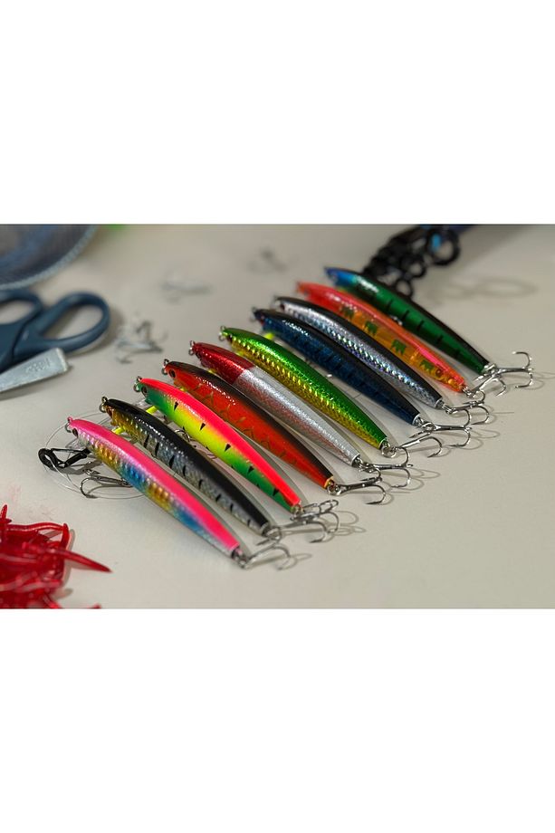 10 cm 9g Gerçekçi Görünümlü Yapay Balık Yemi – 2 Adet Üçlü İğneli Crystal Minnow Rapala - 3