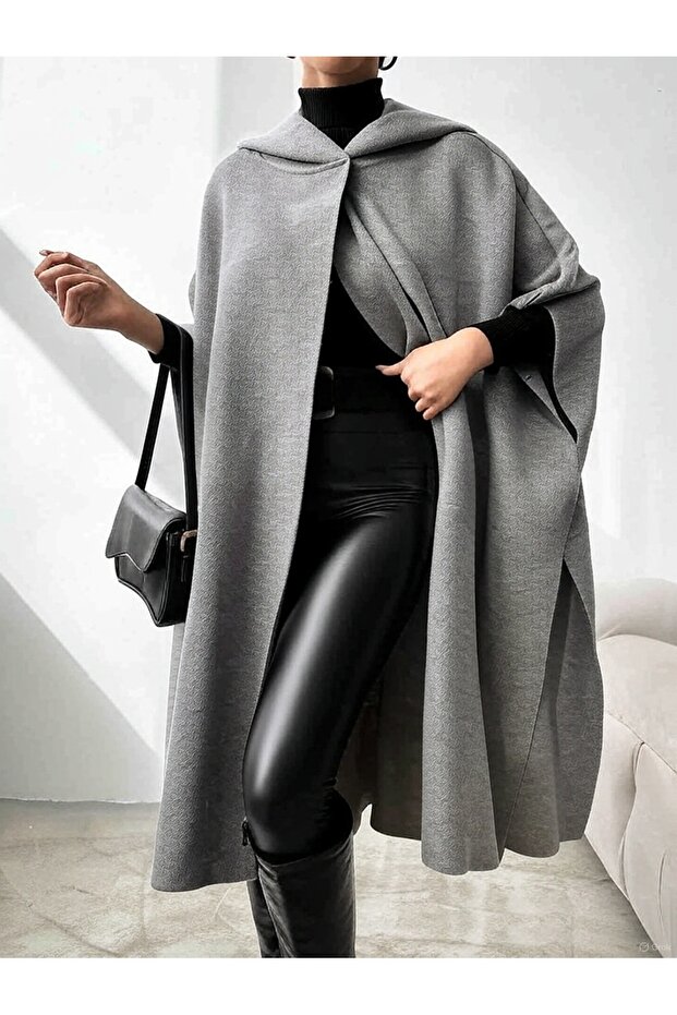 kapşonlu panço - 3