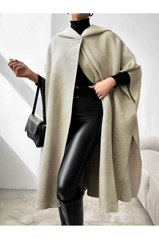 kapşonlu panço - 4