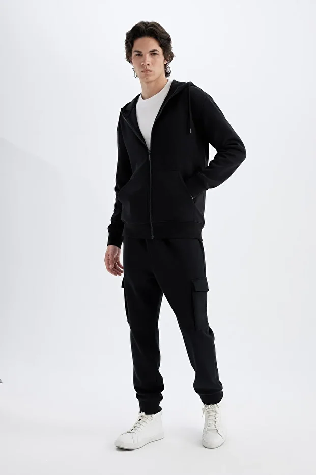 Regular Fit Kargo Cepli Esnek Paça Eşofman Altı - 4