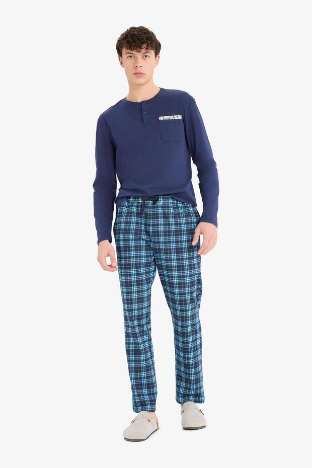 Regular Fit Kareli Cepli Pijama Altı E0512AX25SM - 4
