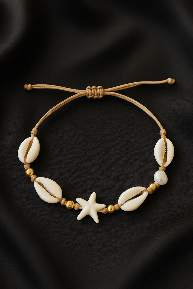 Adjustable Seashell Star Figured Bracelet