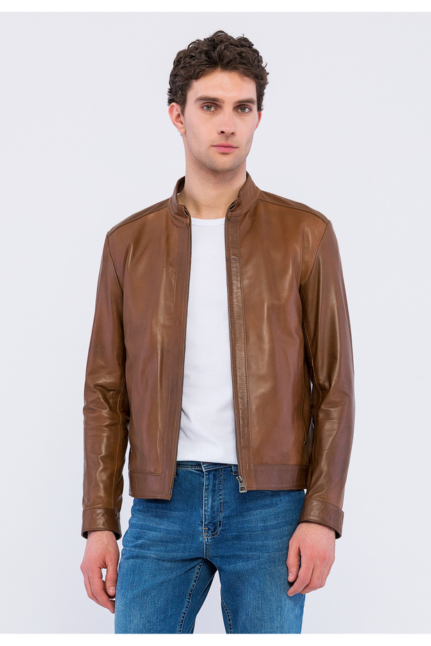 Men's Chestnut Color Jacket - 4