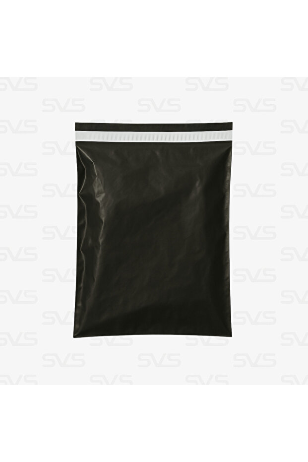 Tek Tarafı Şeffaf Kargo Poşeti - 30x37 Cm - Siyah - 100 Adet - 2