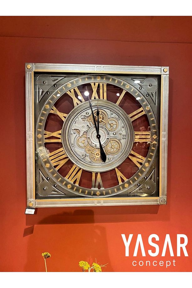 Chronoforge Metal Çarklı Duvar Saati 80 Cm - 1