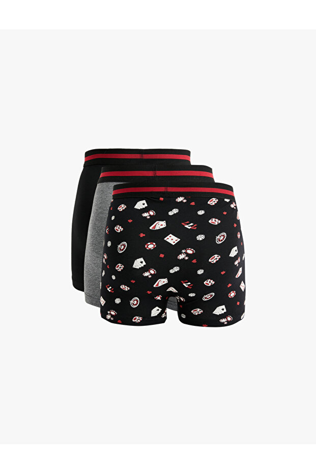 Baskılı Pamuklu 3'lü Boxer Seti - 2