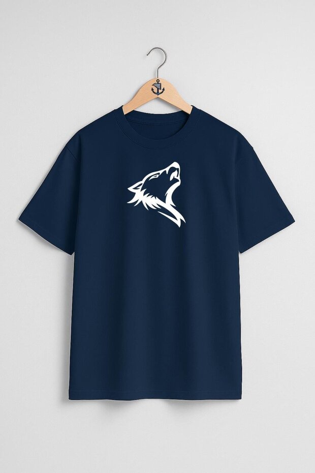 Oversize Wolf Wolf Chest Design Unisex T-Shirt